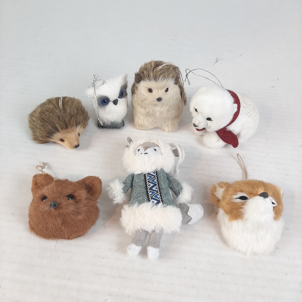 🔥Cute Furry Realistic Animal Hanging Christmas Ornaments